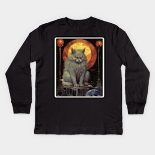 Angry cat Kids Long Sleeve T-Shirt
